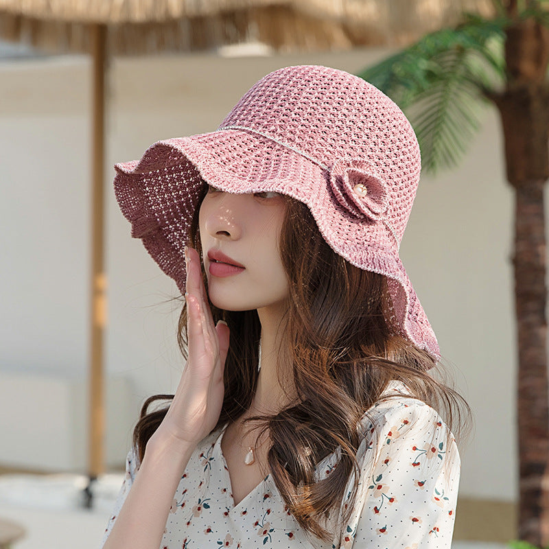Female Spring And Summer Japanese Face Cover Sun-proof Sun-shade Fisherman Hat